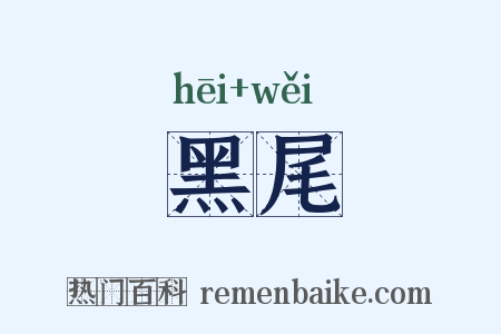 黑尾是什么意思的图片